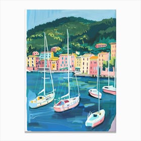 Travel Poster Happy Places Genoa 1 Canvas Print