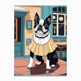 Boston Terrier-Reimagined 105 Canvas Print