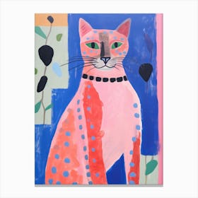 Playful Illustration Of Puma For Kids Room 2 Canvas Print