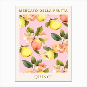 Quince Fruit Market Poster Canvas Print