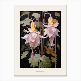 Flower Illustration Columbine 3 Poster Canvas Print