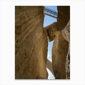 Mascarat Canyon rock formation and bridge Canvas Print