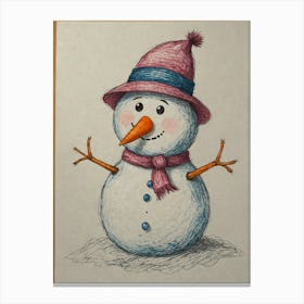 Snowman 5 Canvas Print