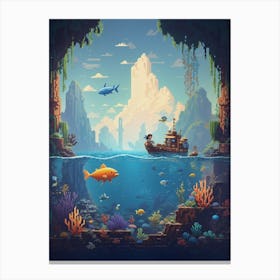 Pixel Art 5 Canvas Print