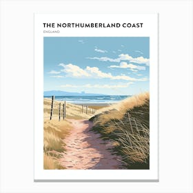 The Northumberland Coast Path England 1 Hiking Trail Landscape Poster Canvas Print