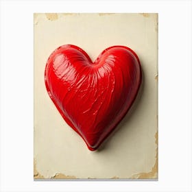 Red Heart Canvas Print