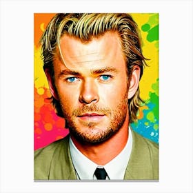 Chris Hemsworth Colourful Pop Movies Art Movies Canvas Print