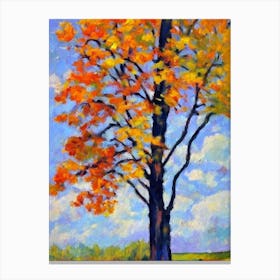 Poplar 1 tree Abstract Block Colour Canvas Print