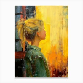 Girl In Yellow Canvas Print