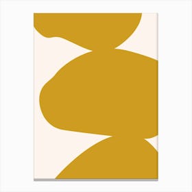 Abstract Bauhaus Shapes 2 Yellow Canvas Print