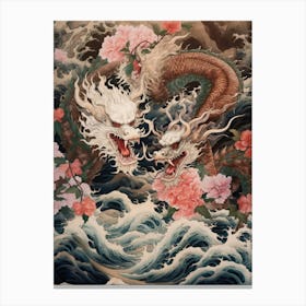 Japanese Dragon Illustration 9 Canvas Print