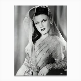 Actress Ginger Rogers Vintage Canvas Print