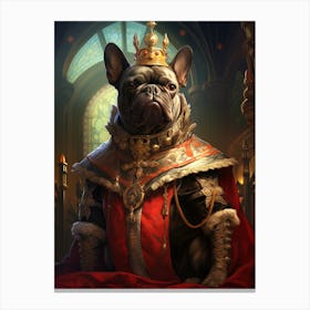 French Bulldog King 3 Canvas Print