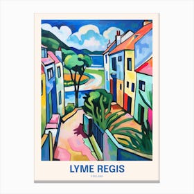 Lyme Regis England Uk Travel Poster Canvas Print