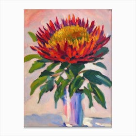 Proteas Artwork Name Flower Canvas Print