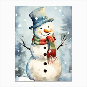 Snowman Wall Art Canvas Print