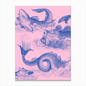 Mermaids pink Canvas Print
