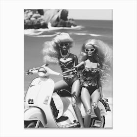 Barbies On A Moped Lienzo