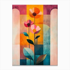 Flowers In The Window Canvas Print