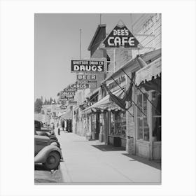 Street Scene, Cascade, Idaho, Cascade Is A Microcosm Of Idaho S Past And Present All The Industries Of The State Canvas Print