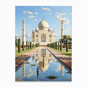 Taj Mahal Grace in the Skyline Canvas Print