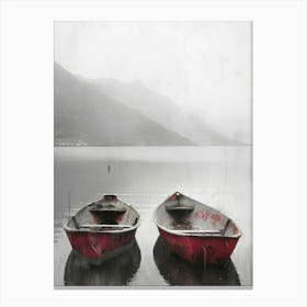 Two Boats On A Lake Canvas Print