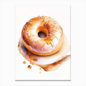 Dulce De Leche Donut Cute Neon 2 Canvas Print