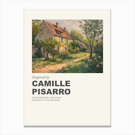 Museum Poster Inspired By Camille Pisarro 2 Canvas Print