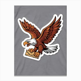 Eagle With Envelope Canvas Print