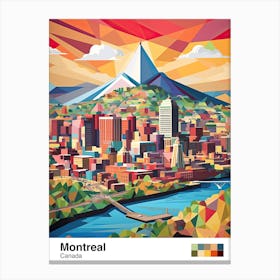 Montreal, Canada, Geometric Illustration 1 Poster Canvas Print