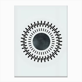 Minimalist abstract geometric grey and black Canvas Print