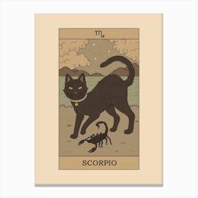 Scorpio Cat Canvas Print