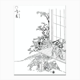 Toriyama Sekien Vintage Japanese Woodblock Print Yokai Ukiyo-e Yanari Canvas Print