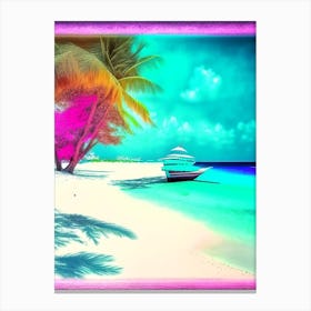 Maldives Beach Soft Colours Tropical Destination Canvas Print