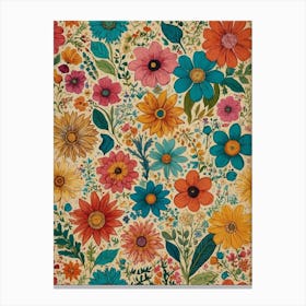 Floral Wallpaper 1 Canvas Print