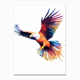 Colourful Geometric Bird Eagle Canvas Print