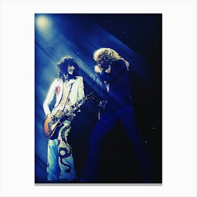 Superstars Of Robert Plant And Jimmy Page Canvas Print