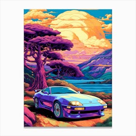 Toyota Supra Ghibli Style Canvas Print