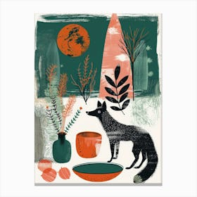 Fox In The Garden Canvas Print