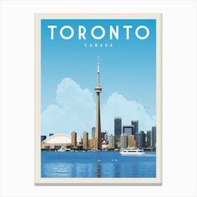 Toronto Canada Travel Poster Canvas Print