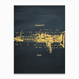 Mg3 Gun Patten 1 Canvas Print