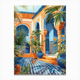 Courtyard Of A Moroccan Palace Canvas Print