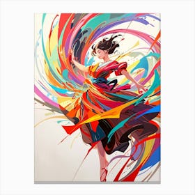 Asian Dancer Canvas Print