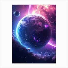 Nebula Planet Galaxy Canvas Print