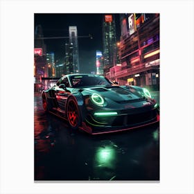 Futuristic Car In The City Canvas Print