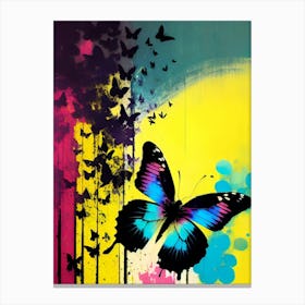 Abstract Butterfly Painting Canvas Print