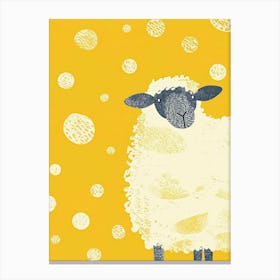 Yellow Sheep 3 Canvas Print