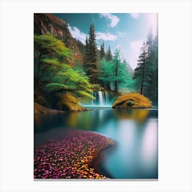 Waterfall In The Forest 15 Canvas Print