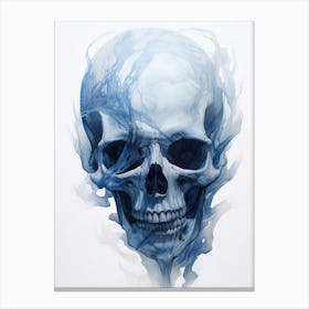 Blue Skull 1 Canvas Print