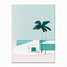 Andros Island Bahamas Simplistic Tropical Destination Canvas Print